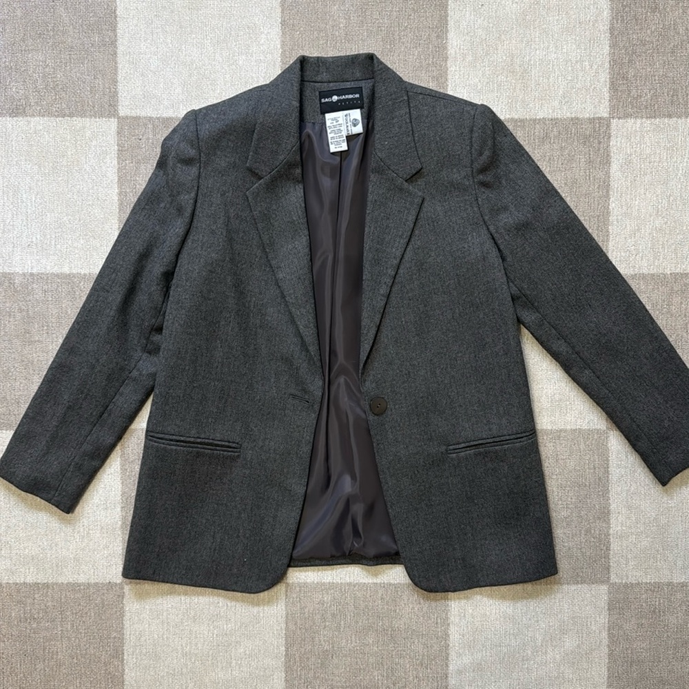 Vintage Sag Harbor Charcoal Blazer